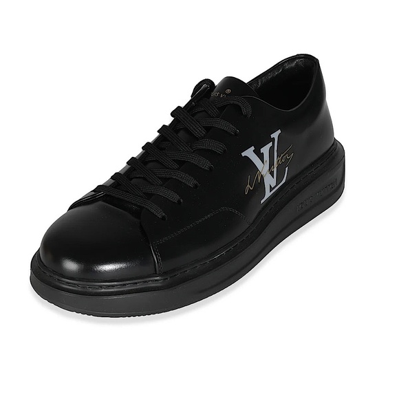 Louis Vuitton Beverly Hills Virgil Abloh Black Sneakers Size 10 Fits 11.5 US - Picture 8 of 8